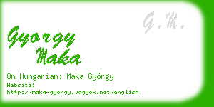 gyorgy maka business card